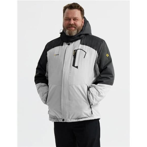 Men's Mountain Waterproof Ski Snow Jacket Winter Windproof Rain Jacket - Picture 6 of 7